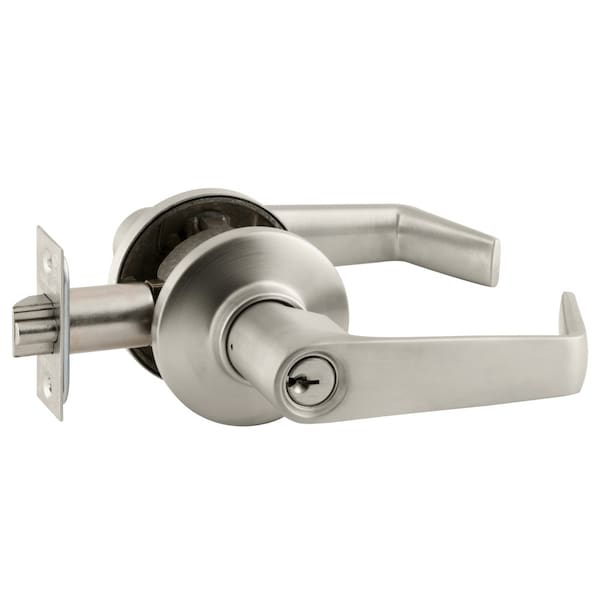Schlage Grade 2 Tubular Lock, Entrance/Office Function, Key in Lever
